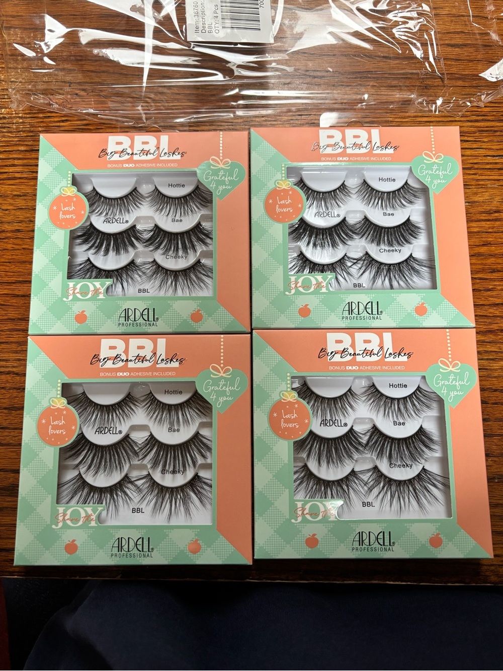 Ardell Professional Big Beautiful Lashes BBL 3-Pair Sets w/ Adhesive (4 Boxes)